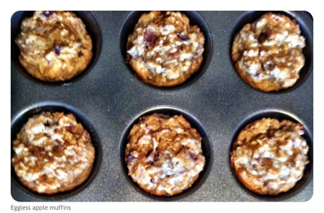 Eggless Apple Muffins